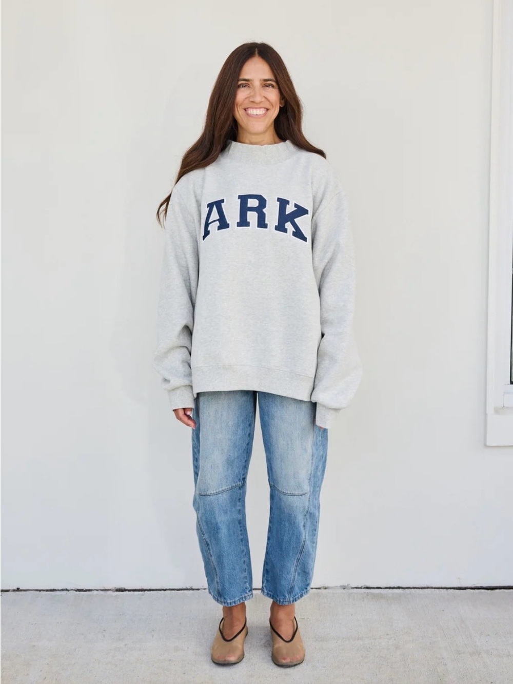 PARKE Grey Mockneck Sweatshirt